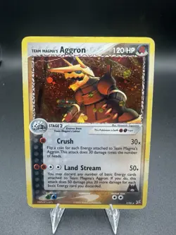 Team Magma's Aggron 7/95 Team Magma Vs Team Aqua Holo 2004 Pokemon Card DMG - Image 1