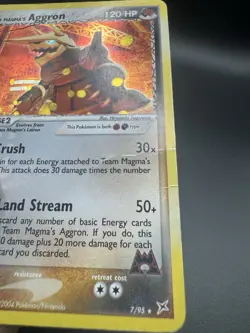 Team Magma's Aggron 7/95 Team Magma Vs Team Aqua Holo 2004 Pokemon Card DMG - Image 4