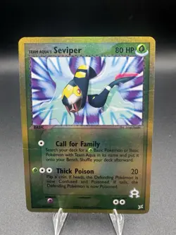Pokemon Team Aqua's Seviper Team Magma vs Aqua 17/95 Rare Reverse Holo DMG/HP - Image 1