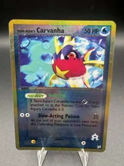 Carvanha #25/95 - Pokemon TCG - EX Team Magma vs. Team Aqua - Reverse Holo - LP - Image 1