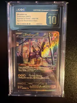 Pokemon TCG Miraidon EX Scarlet & Violet 244/198 CGC Pristine 10 - Image 1