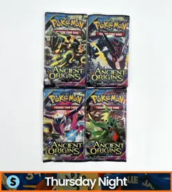POKEMON TCG XY ANCIENT ORIGINS FULL ART SET LOT OF 4 BOOSTER PACKS - Image 1