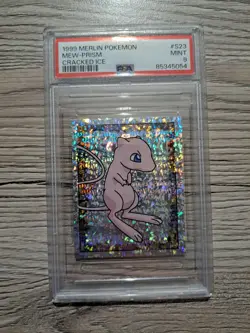 Pokemon - Mew Holo Prism - Merlin Topps #S23 - PSA 9 Mint LOW POP 5 Cracked ICE - Image 1