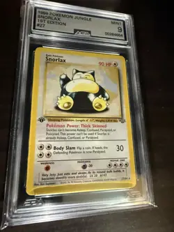 Pokemon 1999 1st Edition Jungle Snorlax #27 Non Holo AGS Mint 9 - Image 3
