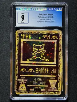 CGC 9 ERROR Pokemon Ancient Mew 2000 Movie Promo TWISTED MISCUT! - Image 1