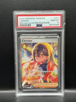 2024 Pokemon TWM Carmine 217/167 Special Illustration Rare PSA 10 Gem Mint - Image 1