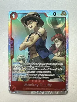 One Piece Monkey .D. Luffy #OP14-013 SR Super Rare The Azure Sea's Seven - Image 1