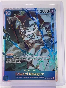 EDWARD NEWGATE 2025 ONE PIECE CARRYING WILL SECRET RARE #OP13-042 Q5830 - Image 1