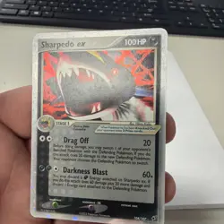Pokemon 2005 Sharpedo EX Deoxys Holo Rare Card 104/107 TCG - Image 2