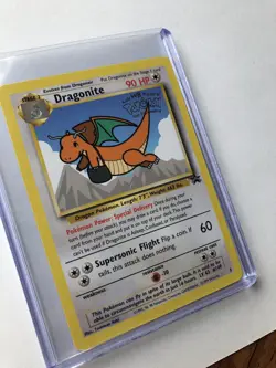 WOTC Dragonite Black Star Promo Card Rare Pokemon The First Movie Lightly Played - Image 2
