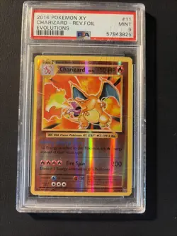 Pokemon Xy Evolutions Charizard Reverse Holo PSA 9 small scratch. Amazing value - Image 1