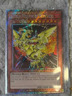Yugioh Sacred Phoenix of Nephthys RA03-EN147 Platinum Secret Rare 1st Edition NM - Image 1