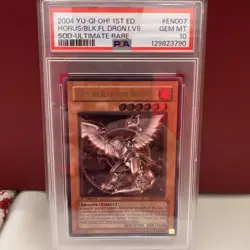 YUGIOH PSA 10 Horus the Black Flame Dragon LV6 SOD-EN007 Ultimate 1st Edition - Image 1