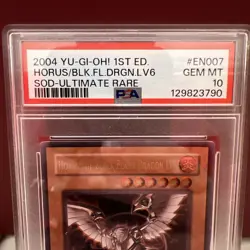 YUGIOH PSA 10 Horus the Black Flame Dragon LV6 SOD-EN007 Ultimate 1st Edition - Image 3