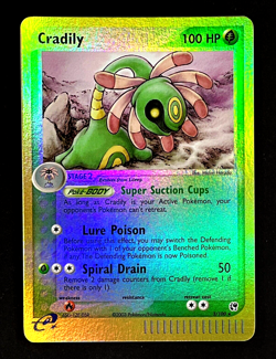 2003 Pokemon CRADILY Ex Sandstorm REVERSE HOLO Foil RARE e-Reader Card 3/100 NM+ - Image 1