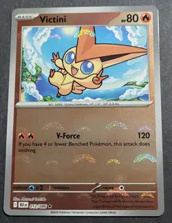 Victini (Master Ball Pattern) 012/086 Pokemon TCG Sv: Black Bolt Holo - NM - Image 1