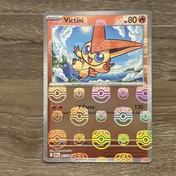 Victini (Master Ball Pattern) 012/086 Pokemon TCG Sv: Black Bolt Holo - NM - Image 1