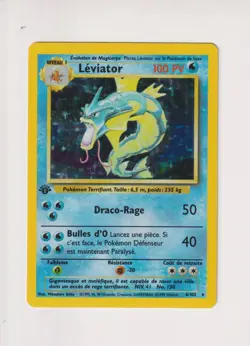 GYARADOS (LEVIATOR) 1ST EDITION 6/102 POKEMON FRENCH BASE SET 1999 HOLO TCG CARD - Image 1