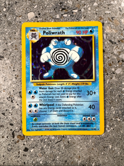 Pokemon TCG Cards Poliwrath 13/102 Base Set Holo Rare EXC-NM - Image 1
