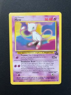 Pokemon Mew Non Holo 8 Black Star Promo Card WOTC - Image 1
