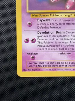 Pokemon Mew Non Holo 8 Black Star Promo Card WOTC - Image 5
