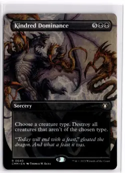 Kindred Dominance Borderless Commander Masters 640 LP x1 MTG Magic the Gathering - Image 1