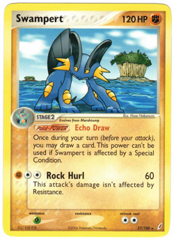 Swampert 27/100 EX Crystal Guardians Regular Rare Pokemon Card - Image 1