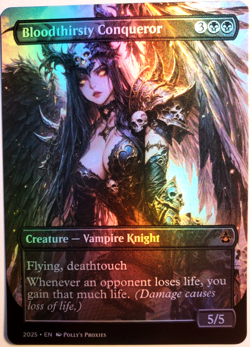 Bloodthirsty Conqueror FOIL Proxy Playtest Card with Custom Anime Art Design - Image 1