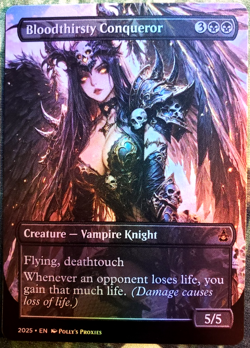 Bloodthirsty Conqueror FOIL Proxy Playtest Card with Custom Anime Art Design - Image 3