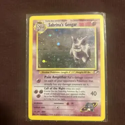 Pokemon TCG Sabrina's Gengar Holo Rare Card 14/132 Gym Heroes Series - Image 1