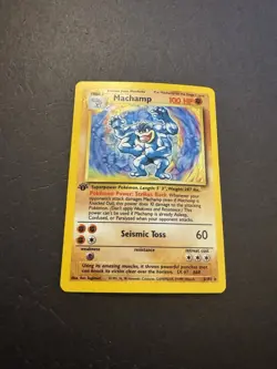 1999 Machamp Holo 1st Edition #8/102 Ungraded Pokemon card - Image 1