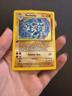 1999 Machamp Holo 1st Edition #8/102 Ungraded Pokemon card - Image 2