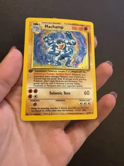 1999 Machamp Holo 1st Edition #8/102 Ungraded Pokemon card - Image 3