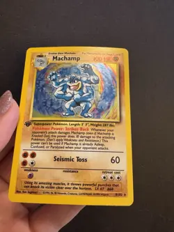 1999 Machamp Holo 1st Edition #8/102 Ungraded Pokemon card - Image 5