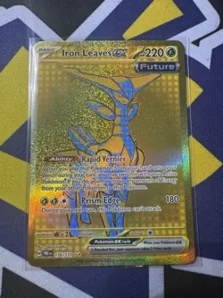 Iron Leaves EX Gold Prismatic Evolutions Holo Card 176/131 - Image 1
