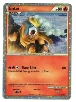 Pokemon Card: Entei Shiny HGSS20 Black Star Promo Holo Ultra Rare! GD - Image 1