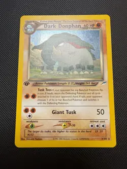 Dark Donphan 3/105 Neo Destiny 1st Edition Pokemon Card Holo NM- - Image 1