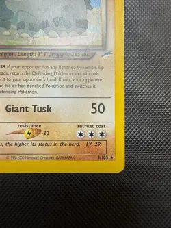 Dark Donphan 3/105 Neo Destiny 1st Edition Pokemon Card Holo NM- - Image 5