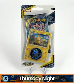 POKEMON SUN & MOON UNBROKEN BONDS SEALED BOOSTER PACK HANGER PIKACHU PROMO - Image 1