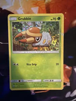 Grubbin 2/12 Pokemon Card 2017 McDonald's Promo Confetti Holo - Image 1