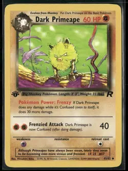 Dark Primeape 43/82 1st Edition - Pokemon TCG Team Rocket - Image 1