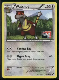 Pokemon TCG Watchog 79/114 League Promo Black & White - Image 1