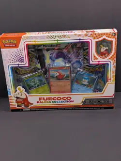 Pokemon TCG: Fuecoco Paldea Collection Box W/Promo & Pin ~ Factory Sealed - Image 1