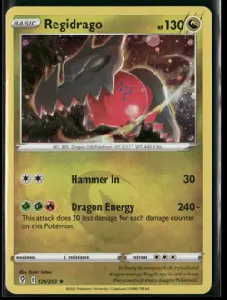 Pokemon TCG Regidrago 124/203 Cosmos Holo Evolving Skies - Image 1