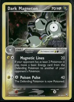 Pokemon TCG Dark Magneton 39/109 Reverse Holo EX Team Rocket Return 2004 - Image 1