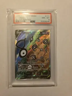 2022 Pokemon Swsh Fa/Unown V Silver Tempest Psa 8 - Image 1