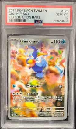 PSA 10 Cramorant Illustration Rare 176/167 Pokemon TWM Twilight Masquerade - Image 1