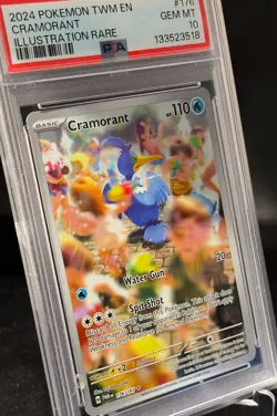 PSA 10 Cramorant Illustration Rare 176/167 Pokemon TWM Twilight Masquerade - Image 4