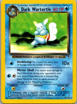 Dark Wartortle 39/110 Uncommon Legendary Collection Pokemon Lightly Played - Image 1