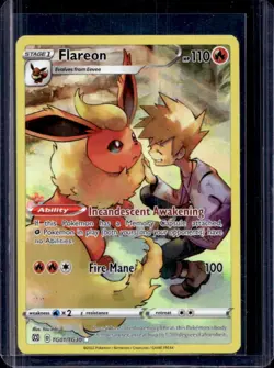 2022 Pokemon SWSH Brilliant Stars Flareon Trainer Gallery Holo #TG01/TG30 - Image 1
